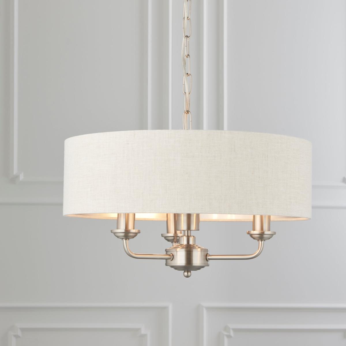 Vogue Sandringham 3 Light Pendant Light Chrome – image 3