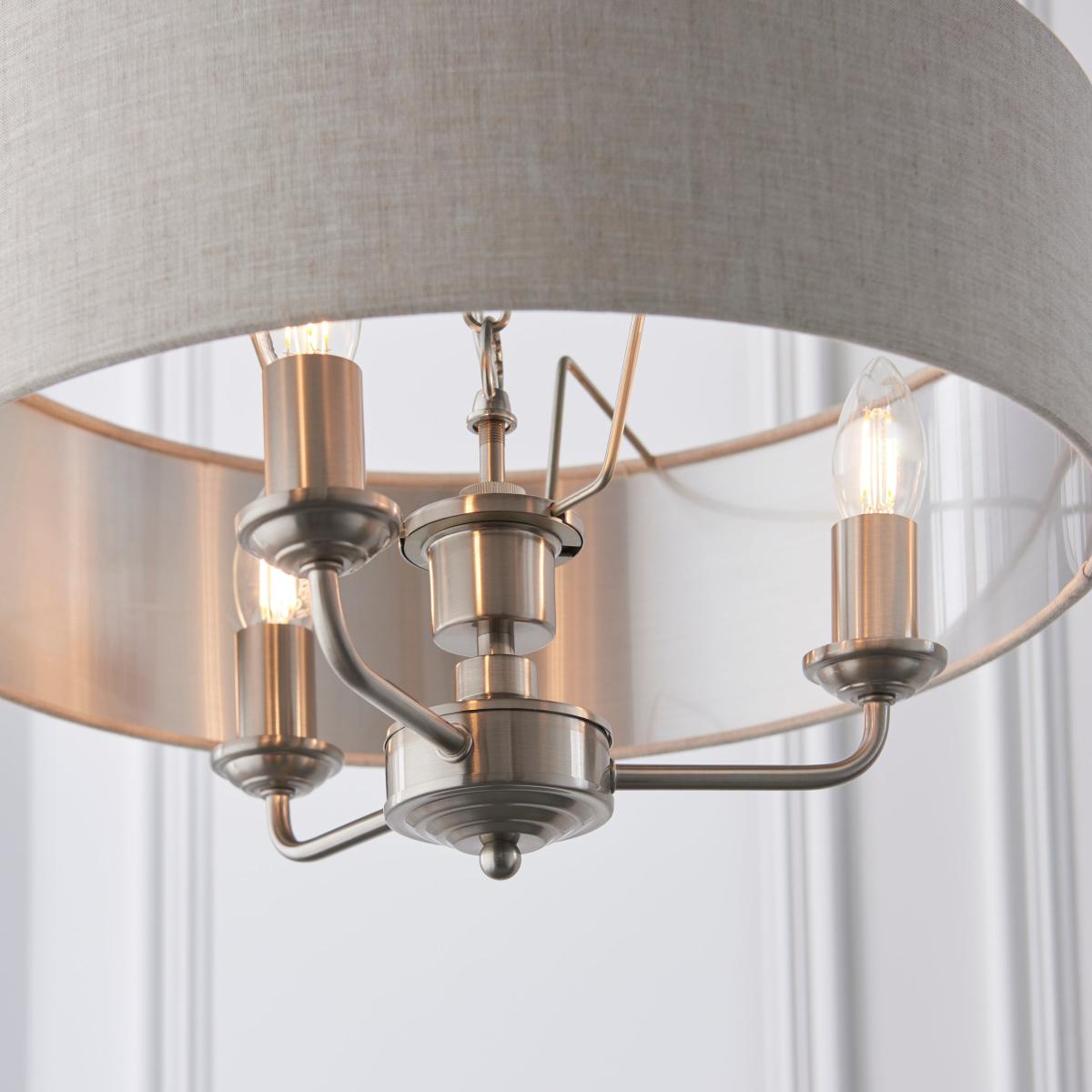 Vogue Sandringham 3 Light Pendant Light Chrome – image 4