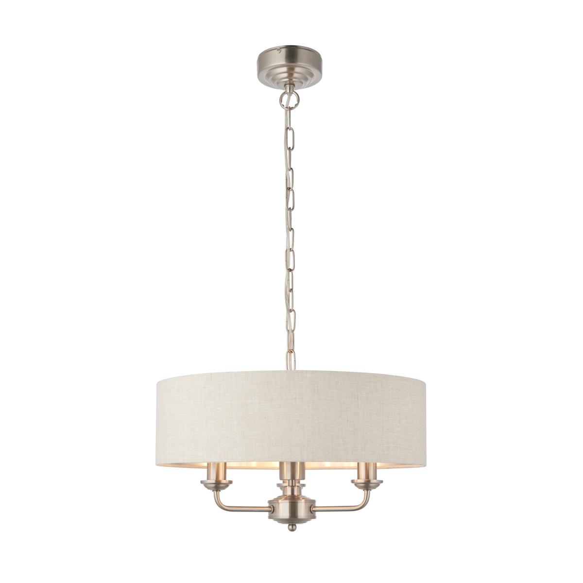 Vogue Sandringham 3 Light Pendant Light Chrome – image 9