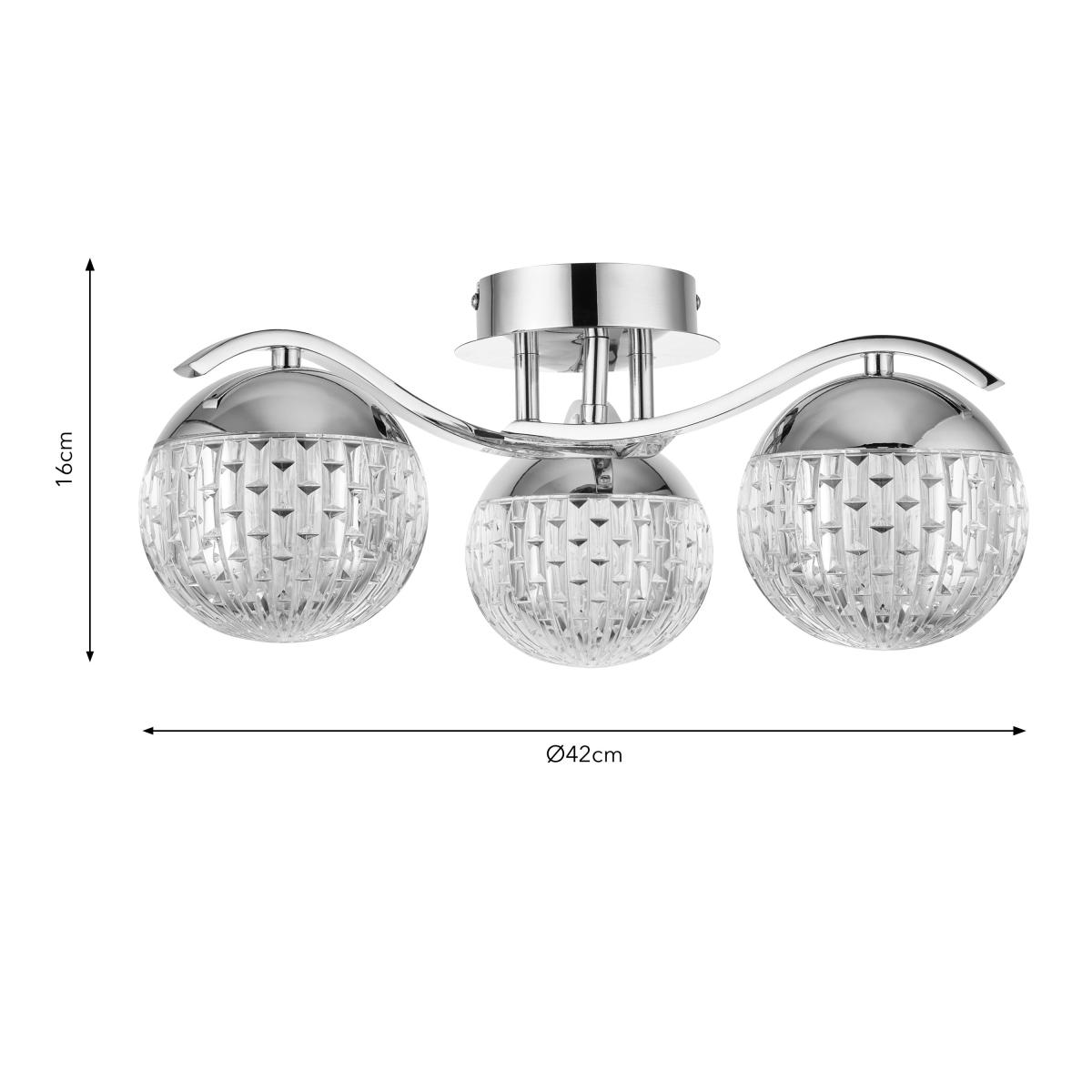 Valence 3 Light Flush Ceiling Light – image 6