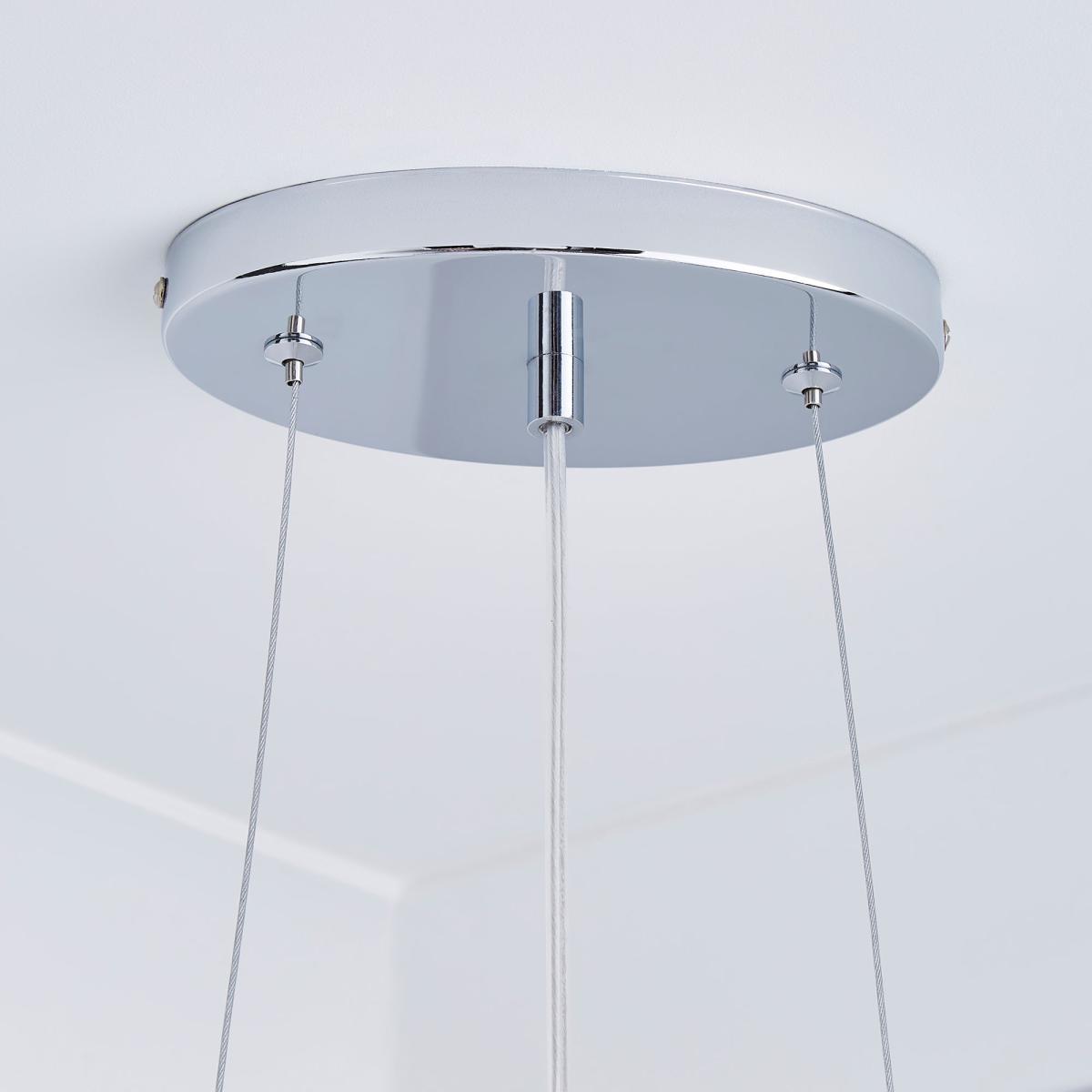 Erie 4 Light Bar Glass Diner Ceiling Fitting Silver – image 4