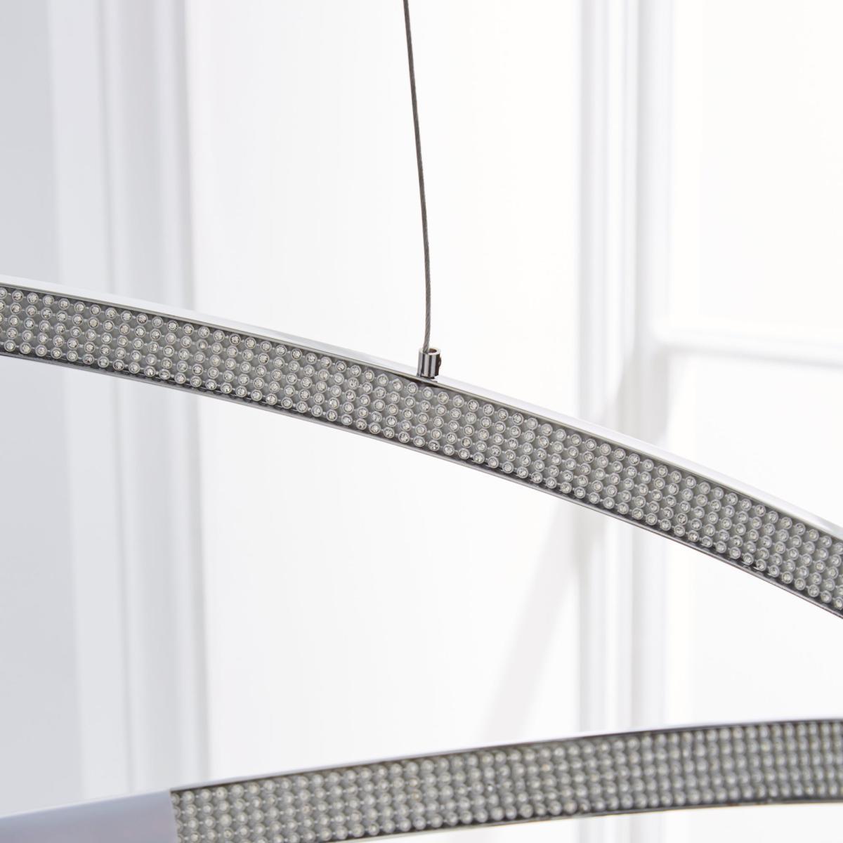 Marcella 2 Light Integrated LED Hoops Chrome Ceiling Fitting Chrome – image 3