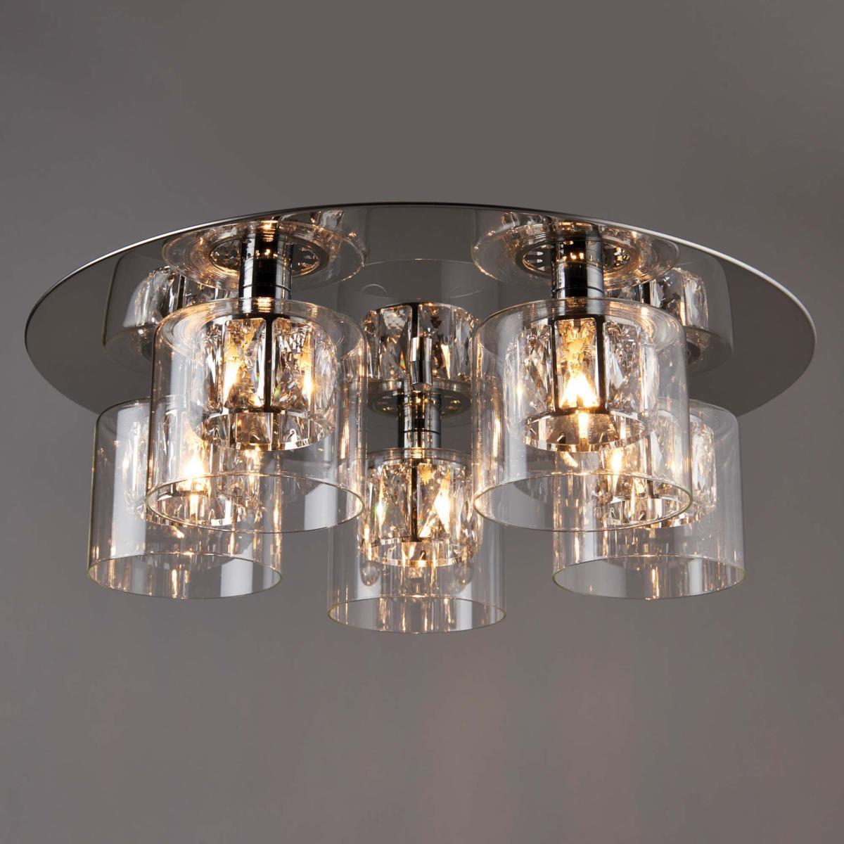 Vogue Armoury 5 Light Flush Ceiling Fitting Chrome – image 2