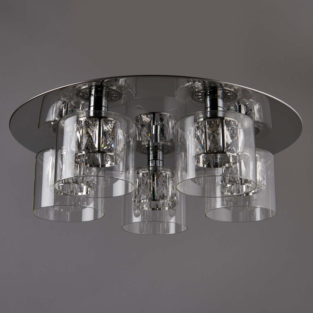 Vogue Armoury 5 Light Flush Ceiling Fitting Chrome – image 3