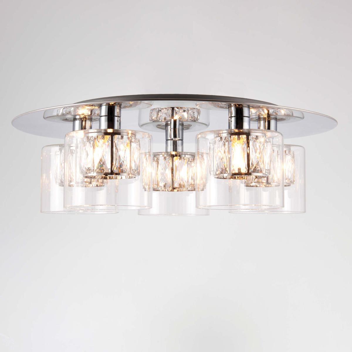 Vogue Armoury 5 Light Flush Ceiling Fitting Chrome – image 5