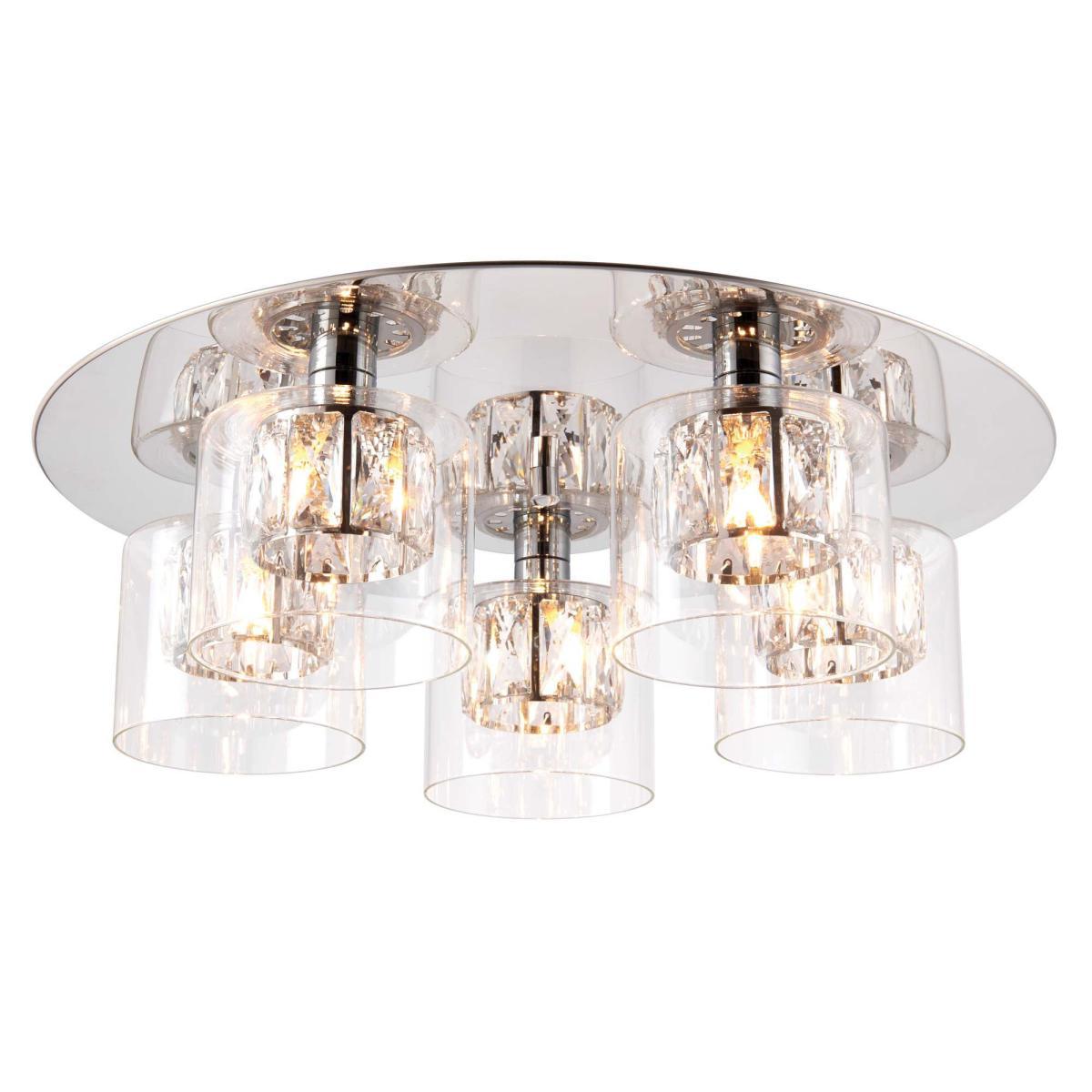 Vogue Armoury 5 Light Flush Ceiling Fitting Chrome – image 6