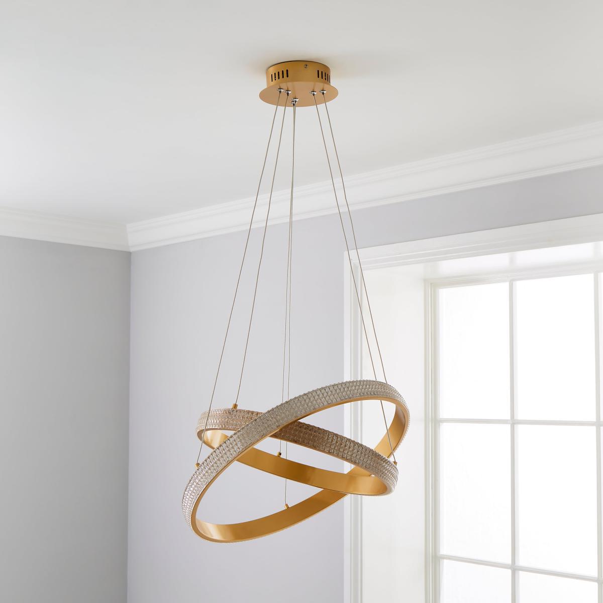 Hotel Harrogate 2 Light Ceiling Light Gold – image 2