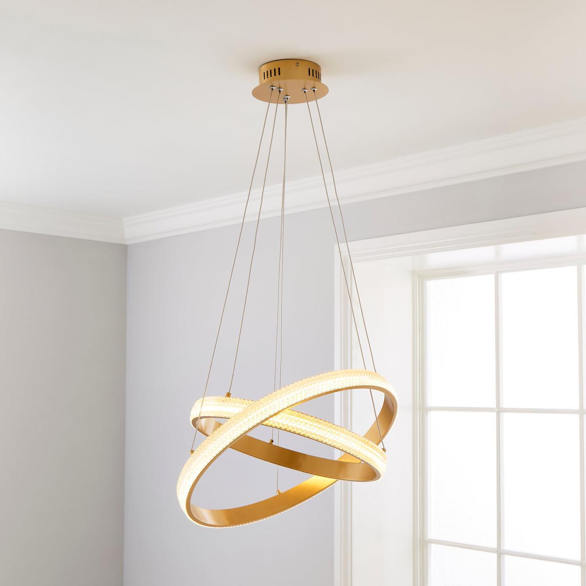 Hotel Harrogate 2 Light Ceiling Light Gold – image 1