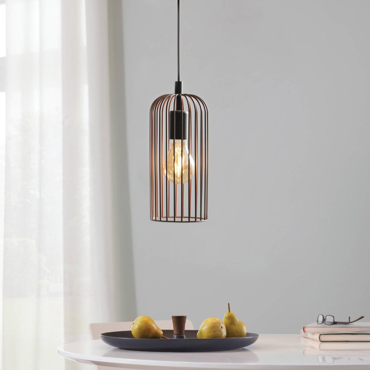 EGLO Roccamena Vintage Hanging Pendant Light Copper – image 2
