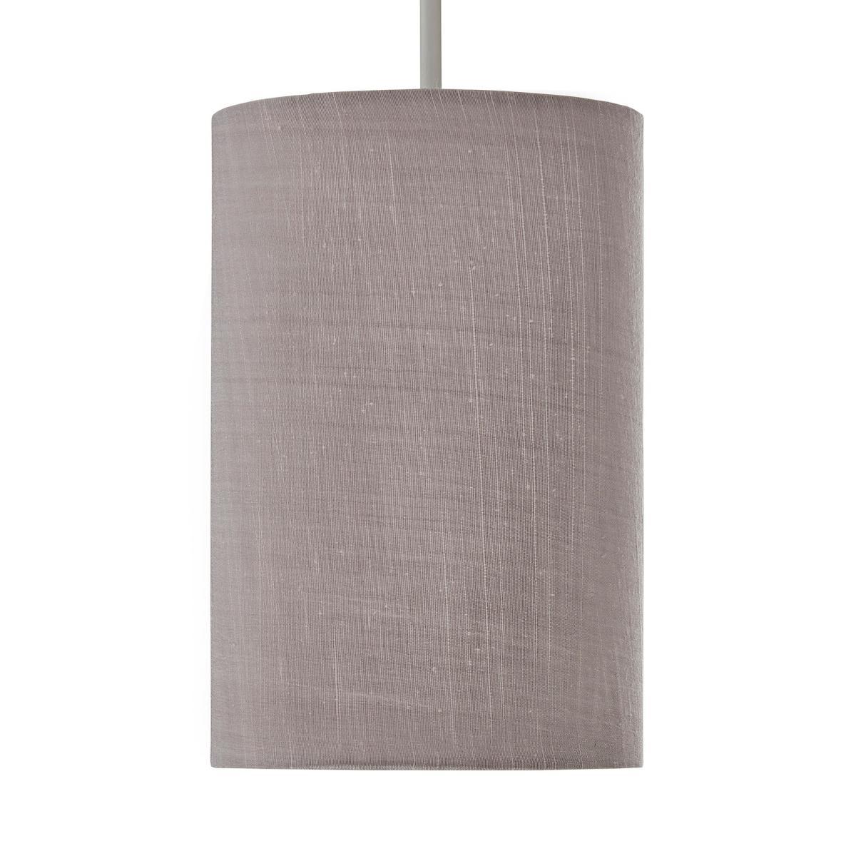 Mariah Faux Silk 15cm Cylinder Lamp Shade Silver – image 4