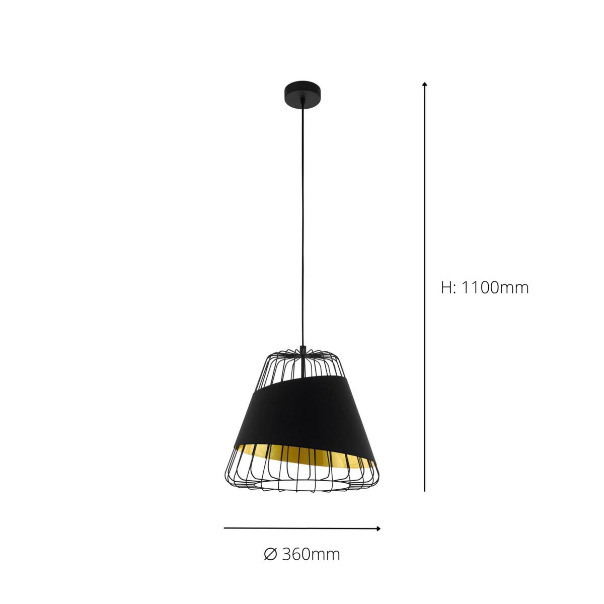 EGLO Austell Wireframe Pendant Light Black – image 3