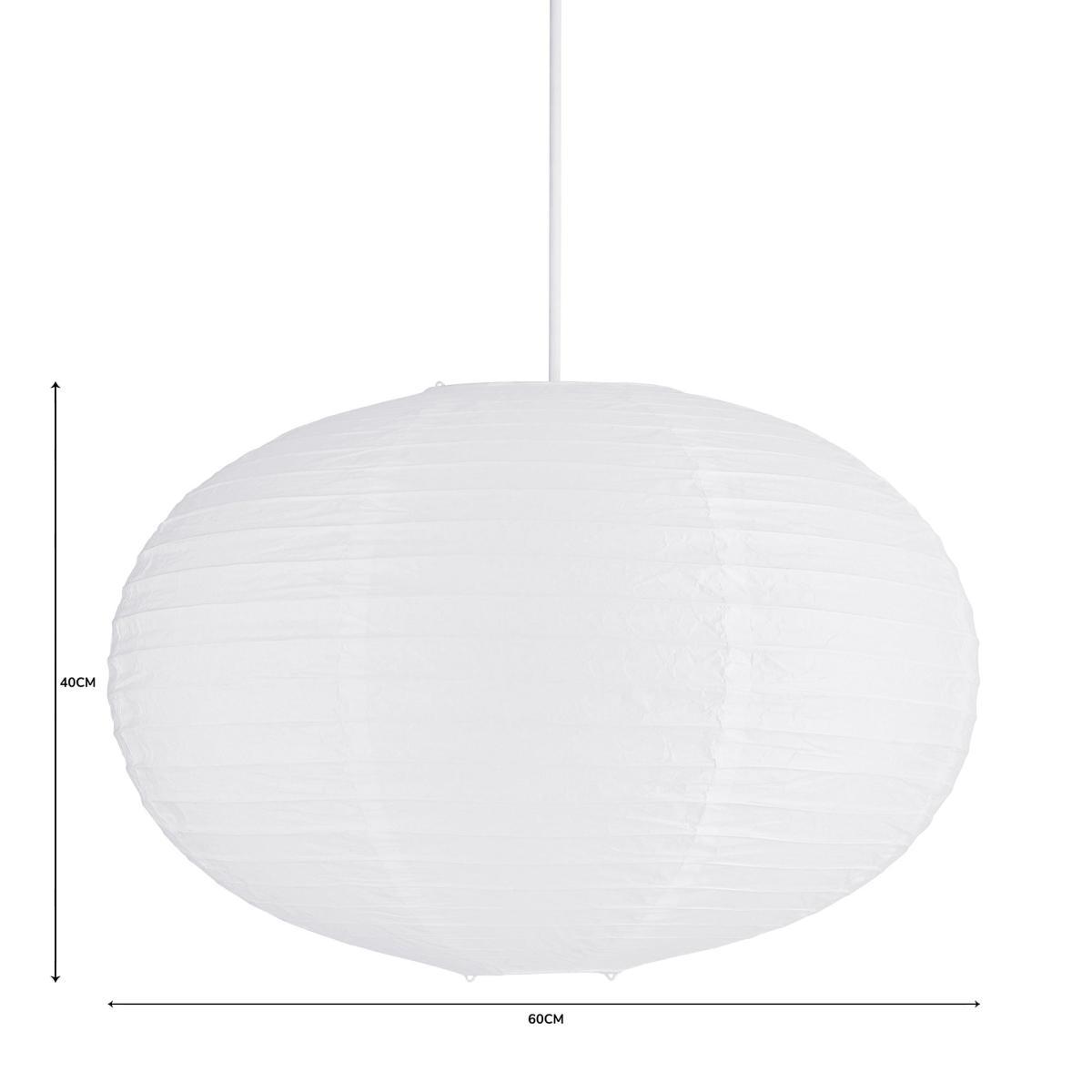 Rice Paper Oval Shade 60cm White – image 5