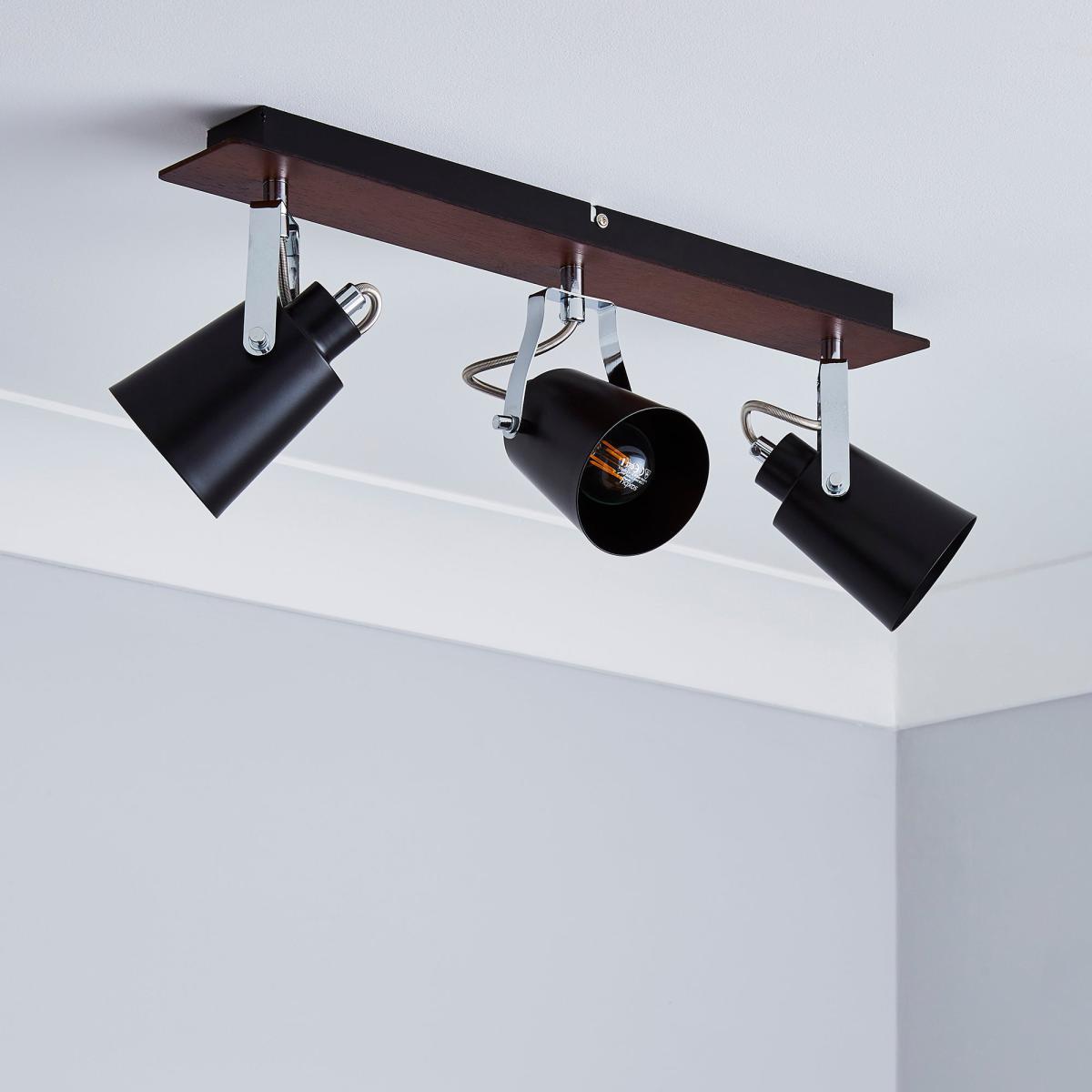 Johan 3 Light Black Spotlight Bar Black – image 2