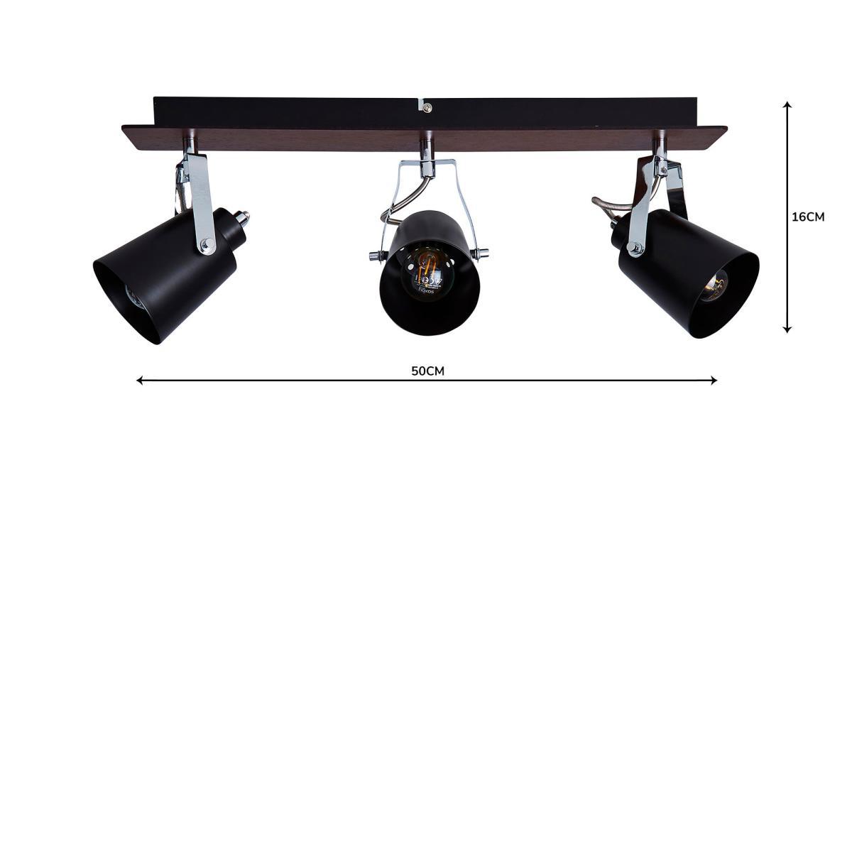 Johan 3 Light Black Spotlight Bar Black – image 5