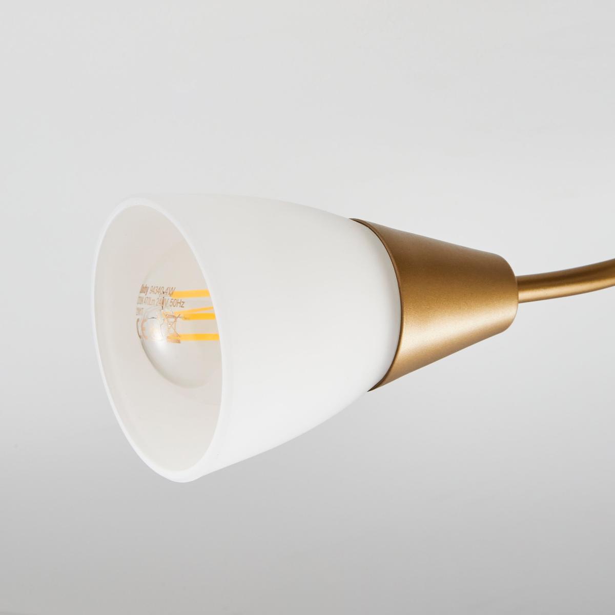 Ordway Frosted 3 Light Ceiling Fitting Antique Brass – image 3