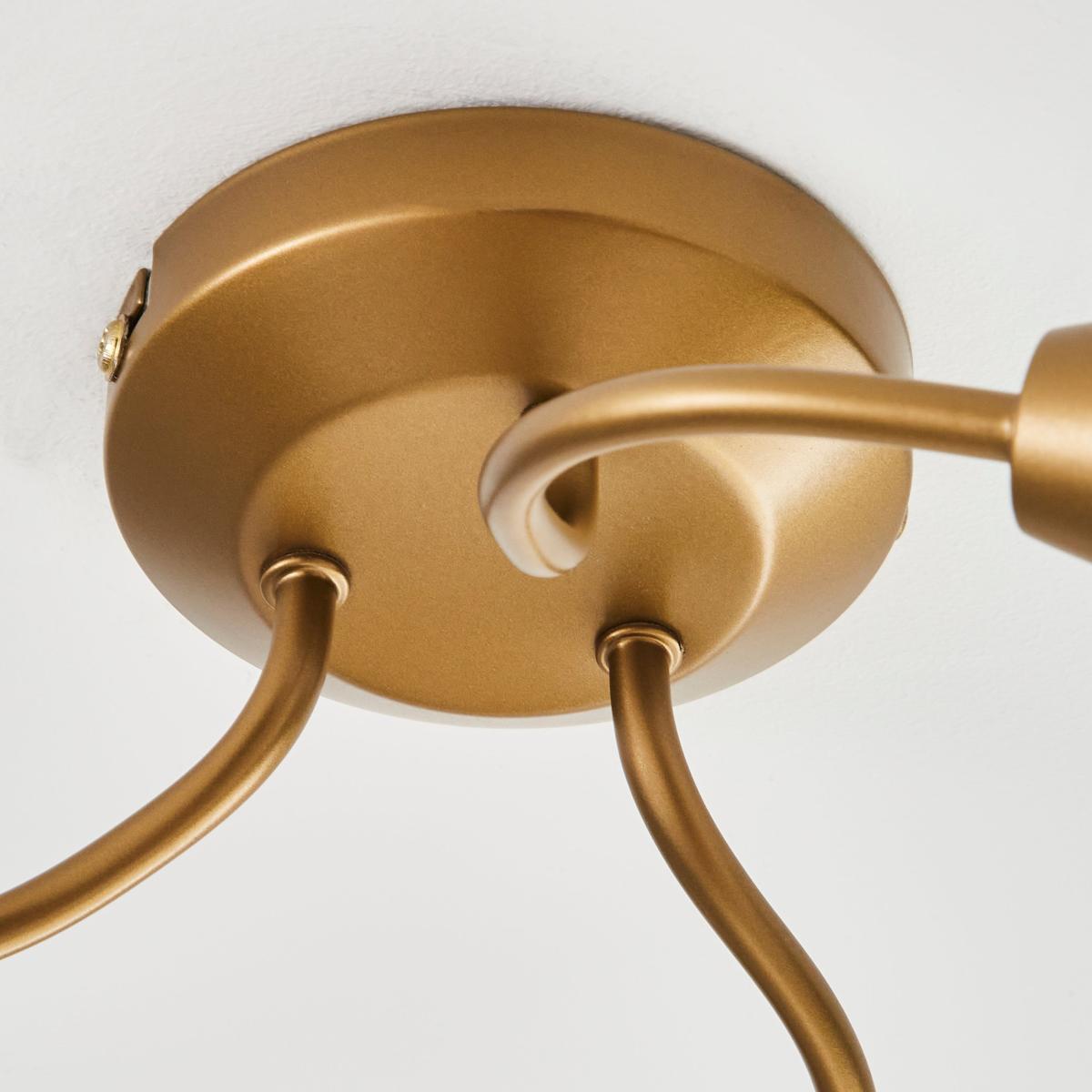 Ordway Frosted 3 Light Ceiling Fitting Antique Brass – image 4