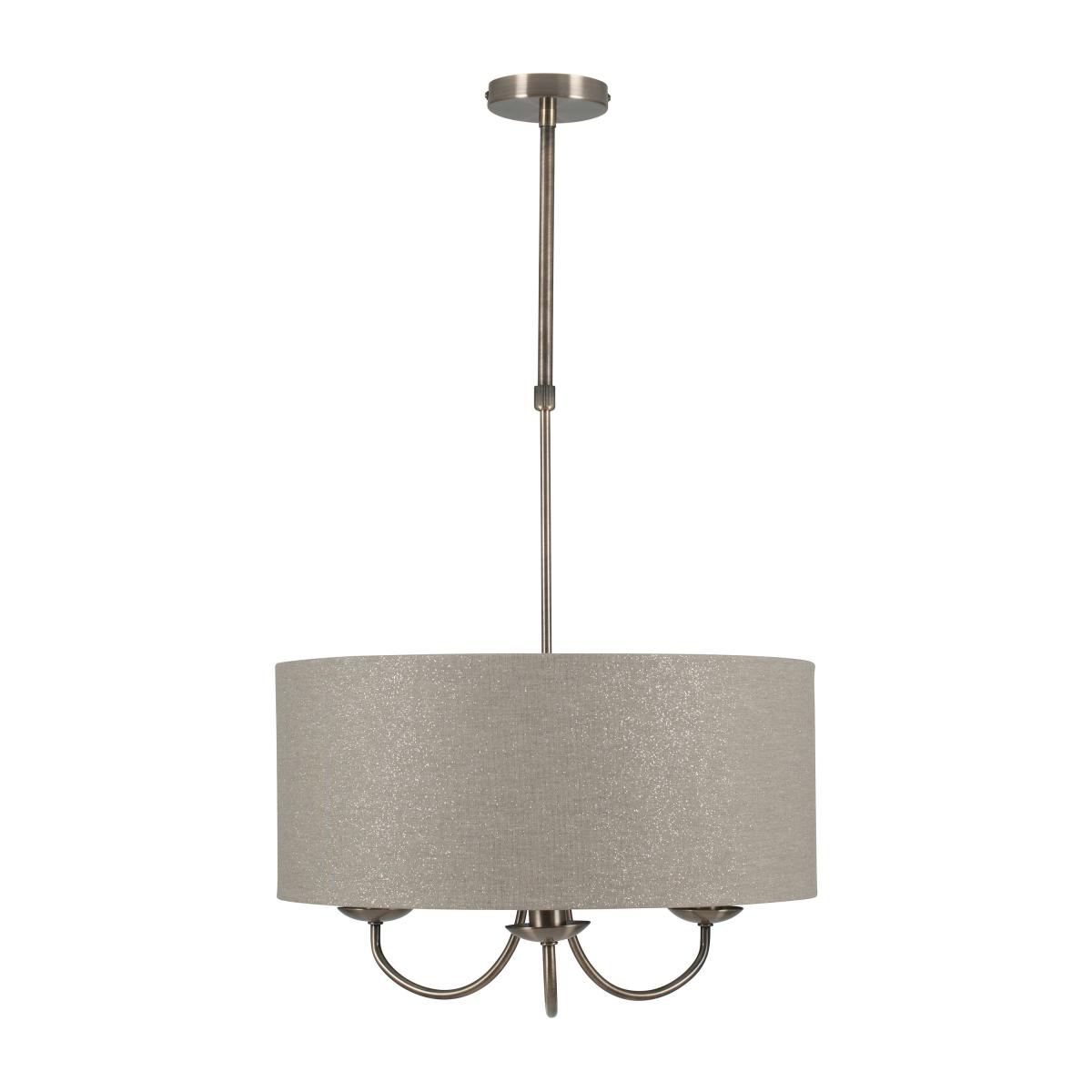 Madeleine Metal Candelabra Pendant, Antique Brass Gold – image 3