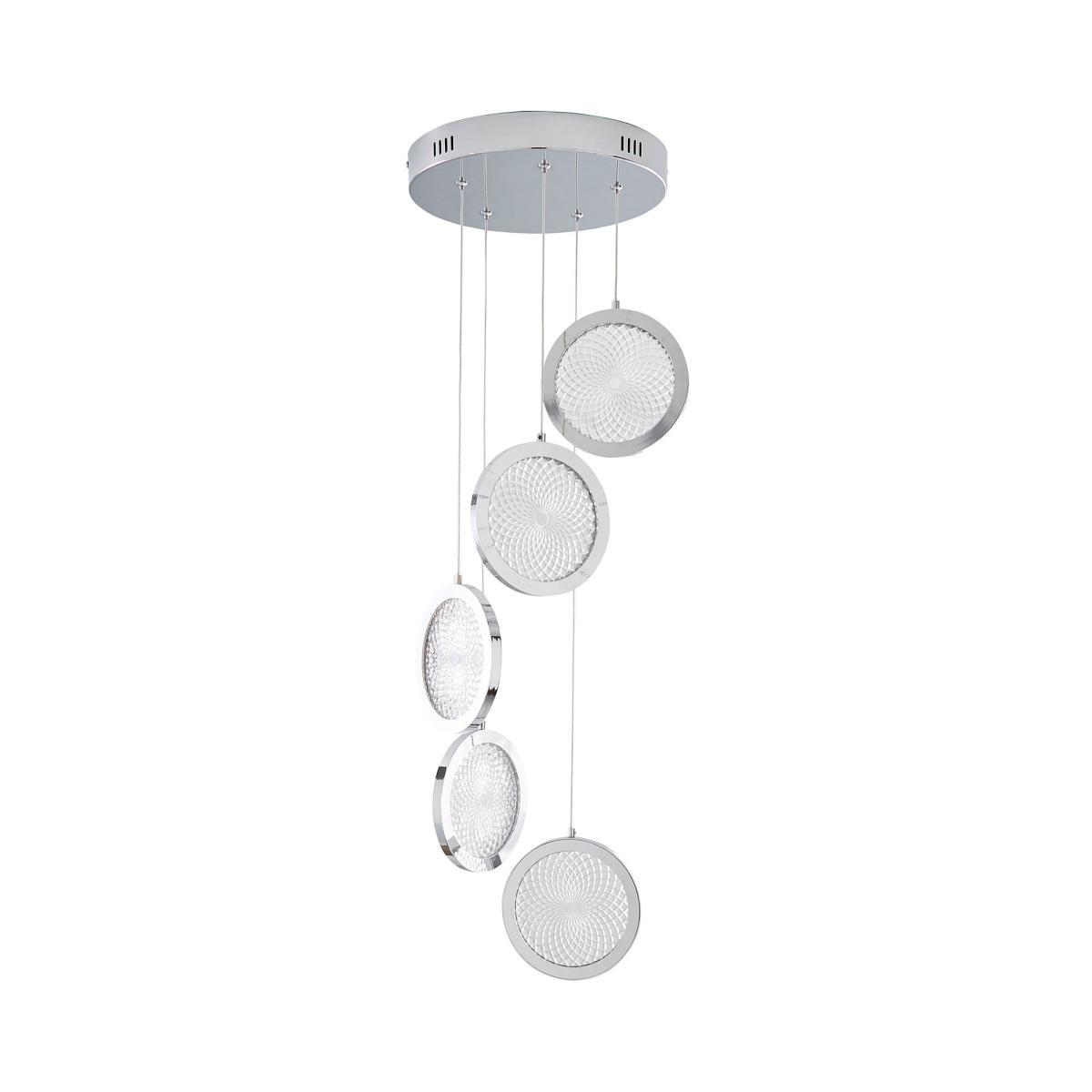 Cora Cluster Disc 5 Light Ceiling Fitting Chrome – image 5