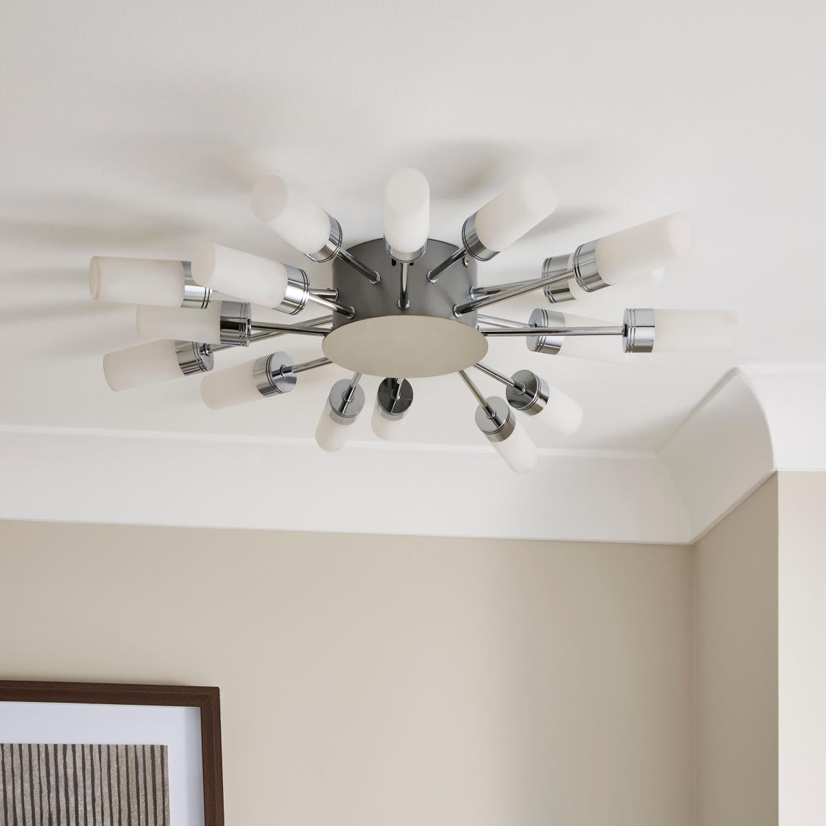 Wilde 16 Light LED Flush Fitting Silver – image 2