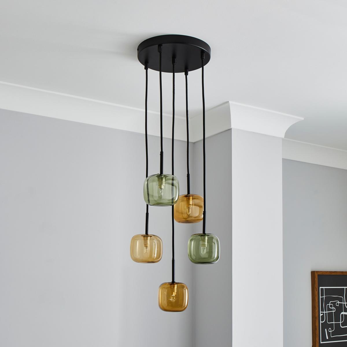 Elements Tollose 5 Light Cluster Ceiling Fitting Black – image 2