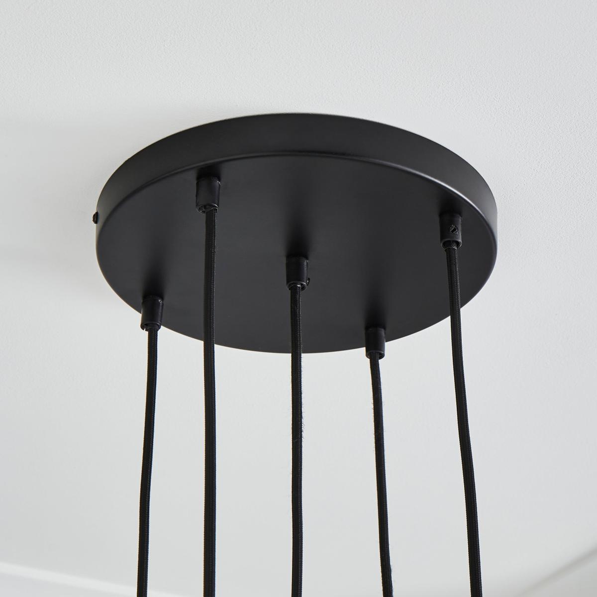 Elements Tollose 5 Light Cluster Ceiling Fitting Black – image 4