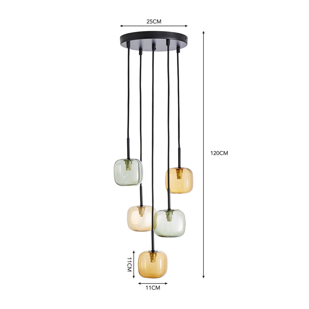 Elements Tollose 5 Light Cluster Ceiling Fitting Black – image 6