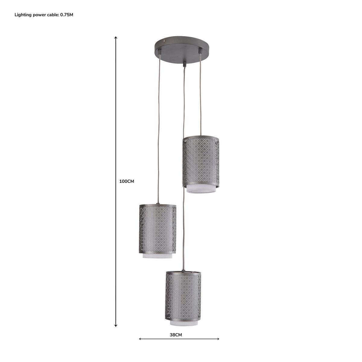 Vienna Cluster Ceiling Fitting Pewter – image 8
