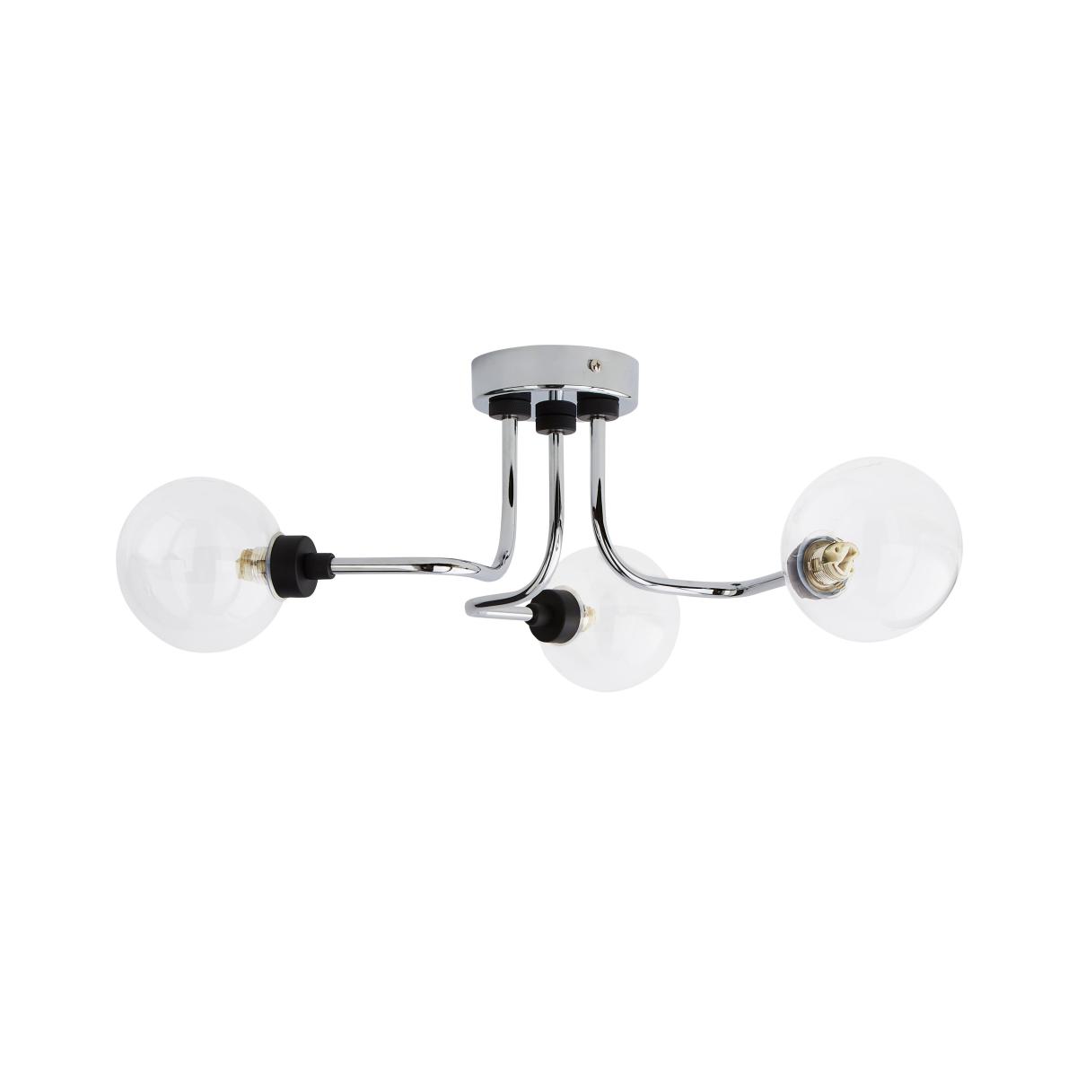 Tanner 3 Light Semi Flush Ceiling Fitting Chrome – image 5