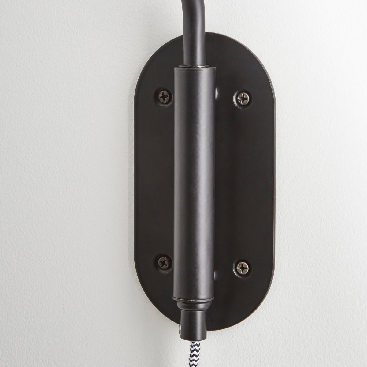 Braddy Arc Plug in Wall Light Black – image 3