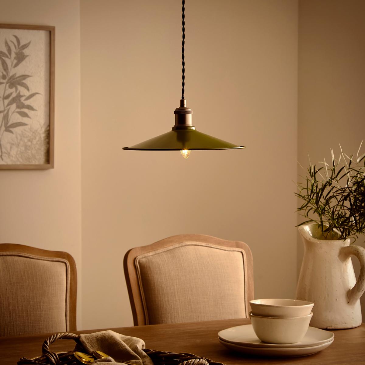 Churchgate Mowsley Pendant Light Moss Green – image 2