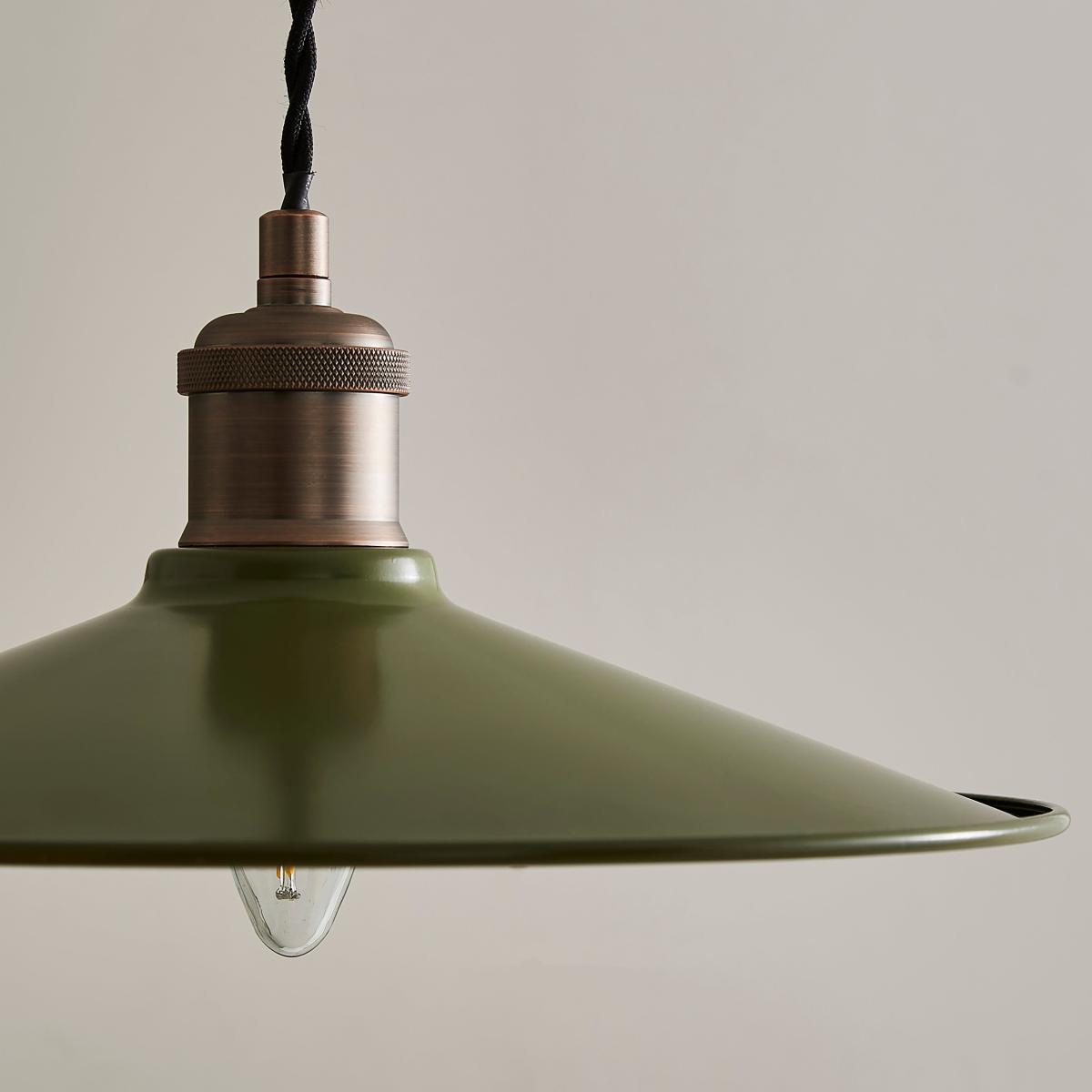 Churchgate Mowsley Pendant Light Moss Green – image 3