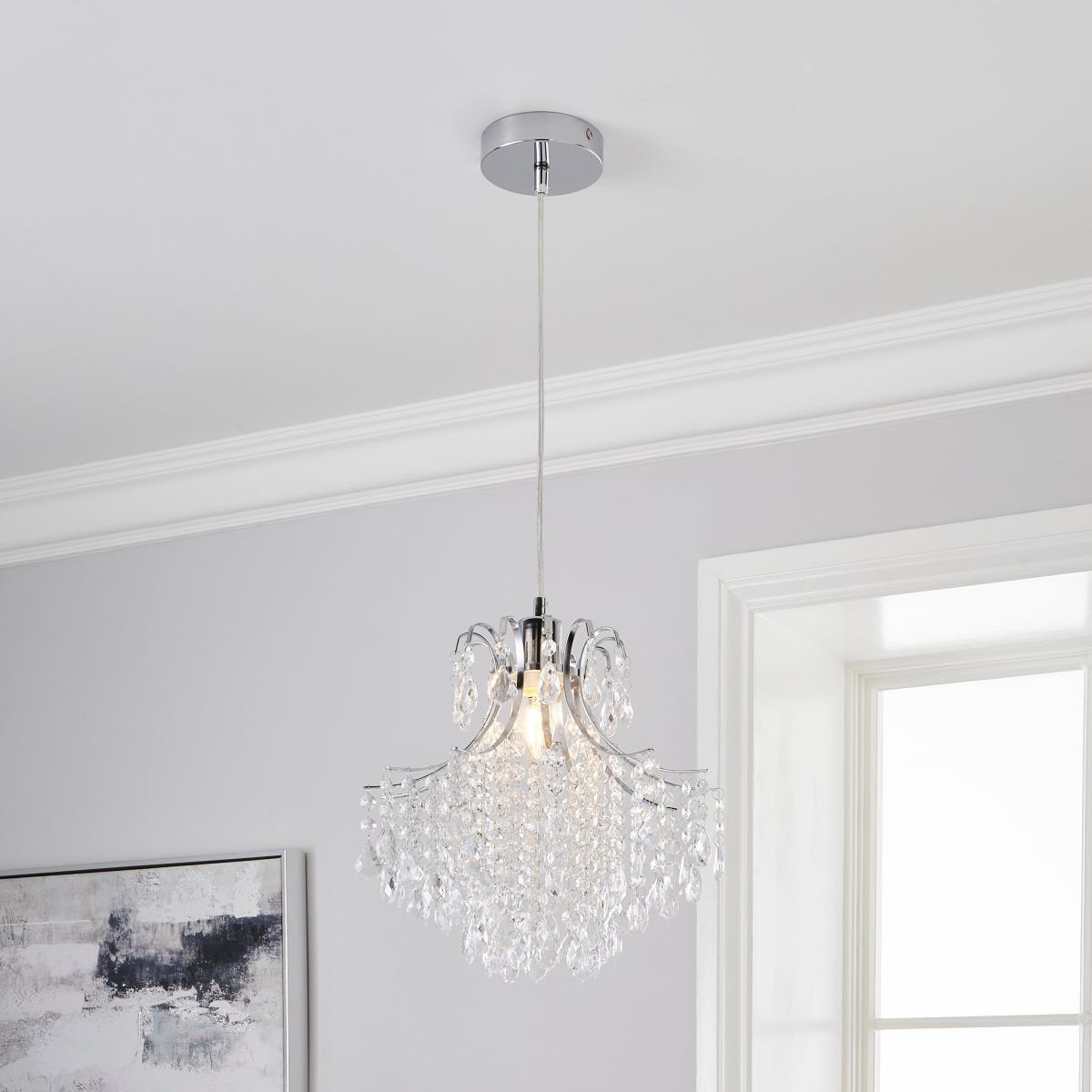 Sheridan 1 Light Chrome Ceiling Fitting Chrome – image 1