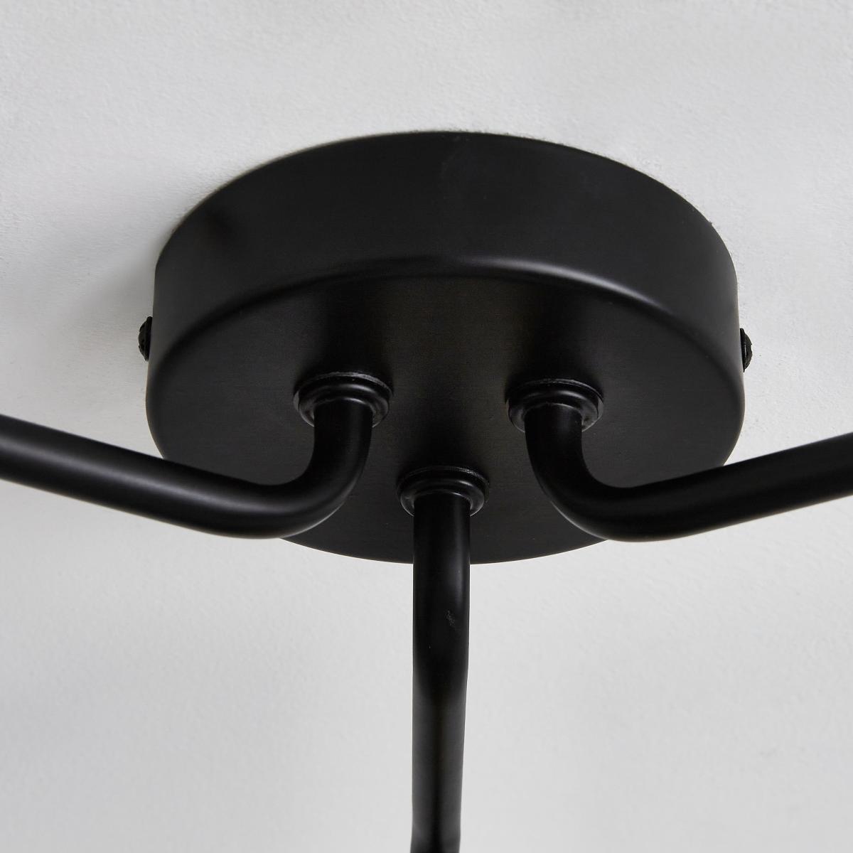 Haus 3 Light Semi Flush Ceiling Fitting Black/Gold – image 4