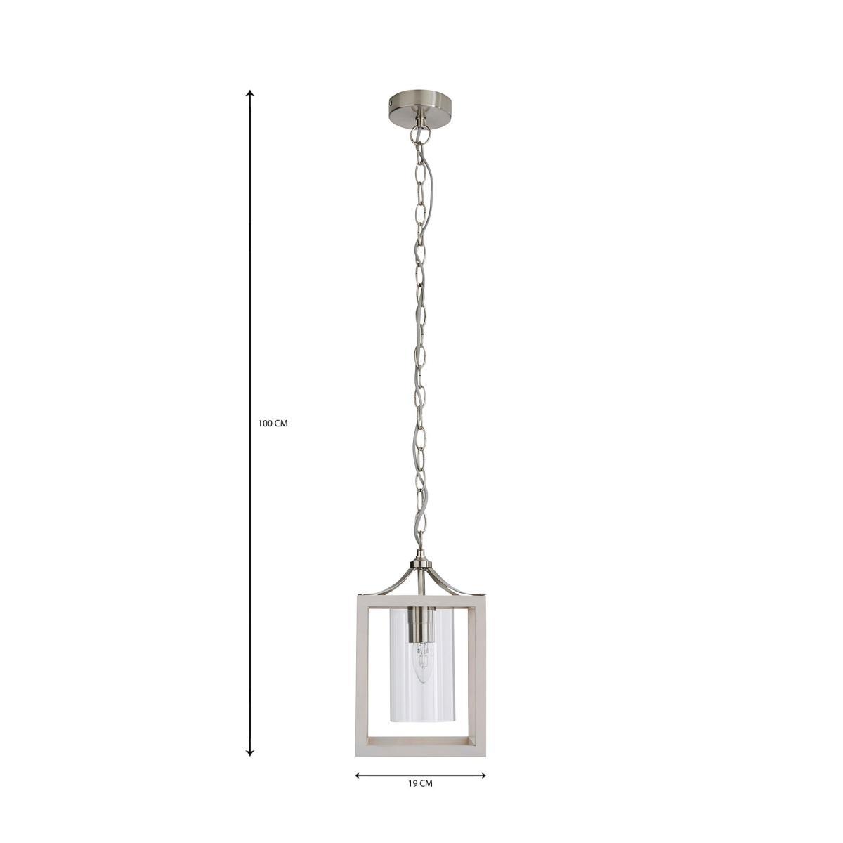 Tove Wooden 1 Light Pendant Ceiling Fitting Grey – image 8