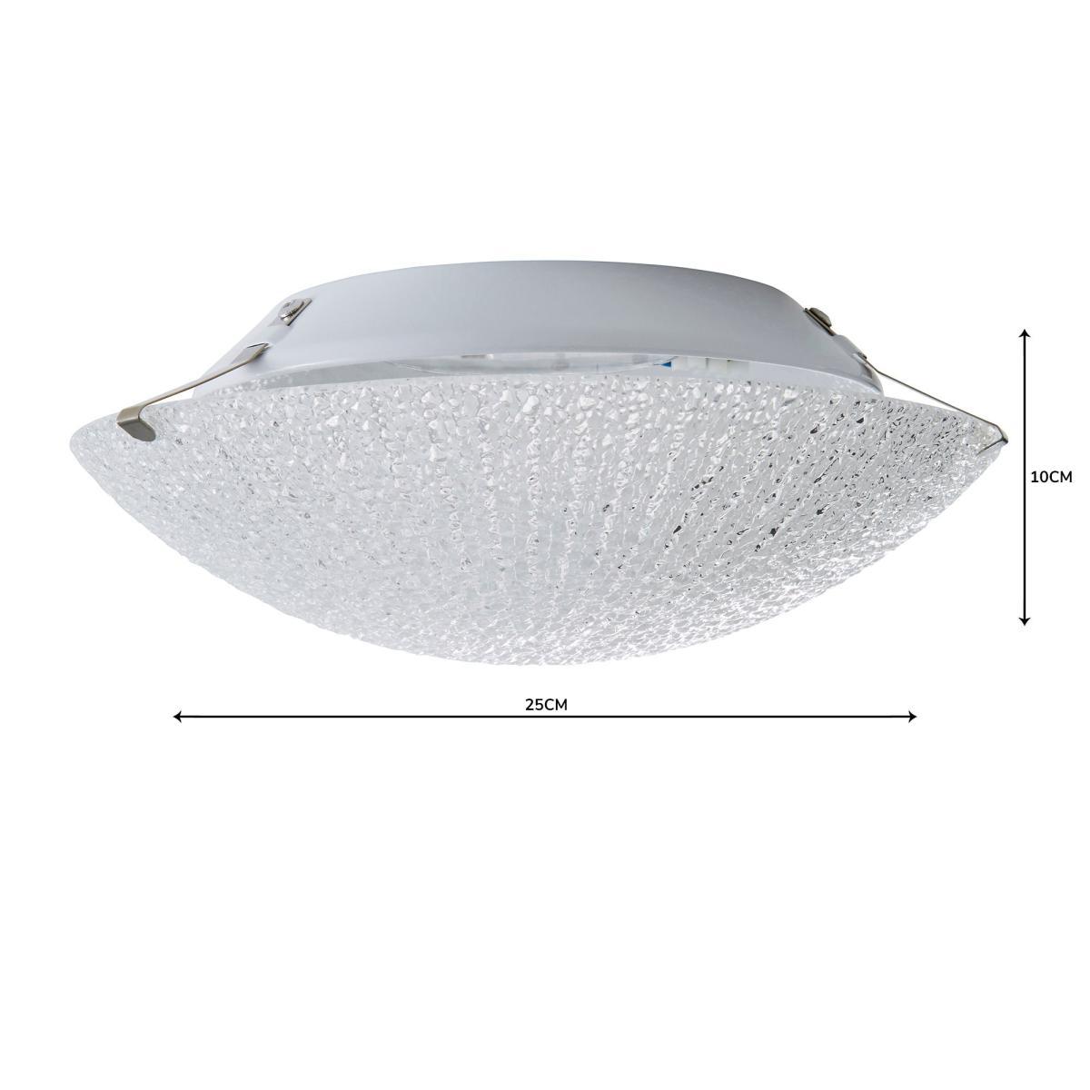 Rocco 1 Light LED Glass Flush Ceiling Fitting Clear – image 5