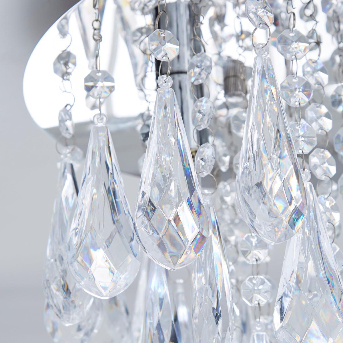 Valencia 3 Light Jewel Chrome Flush Ceiling Fitting Chrome – image 3