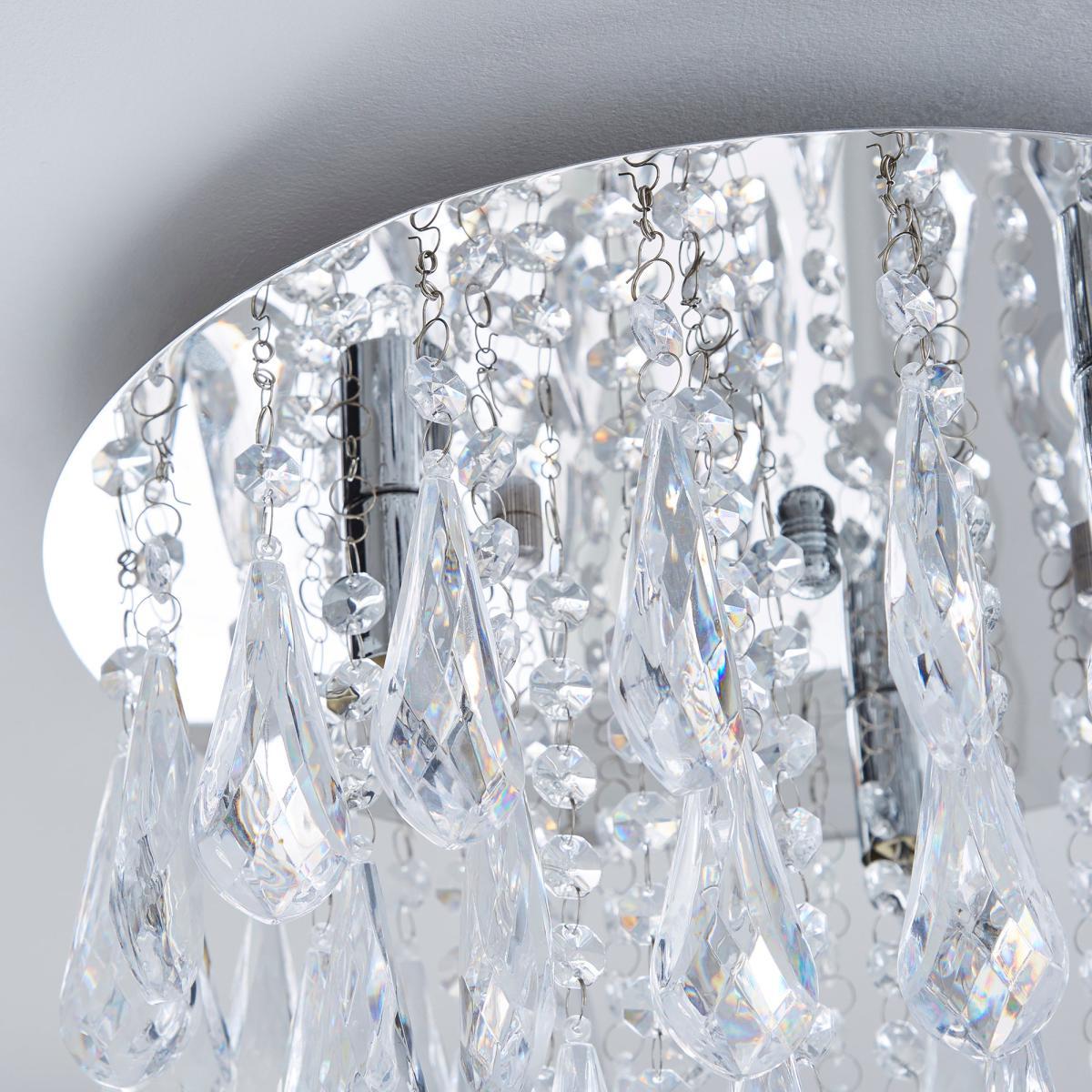 Valencia 3 Light Jewel Chrome Flush Ceiling Fitting Chrome – image 4