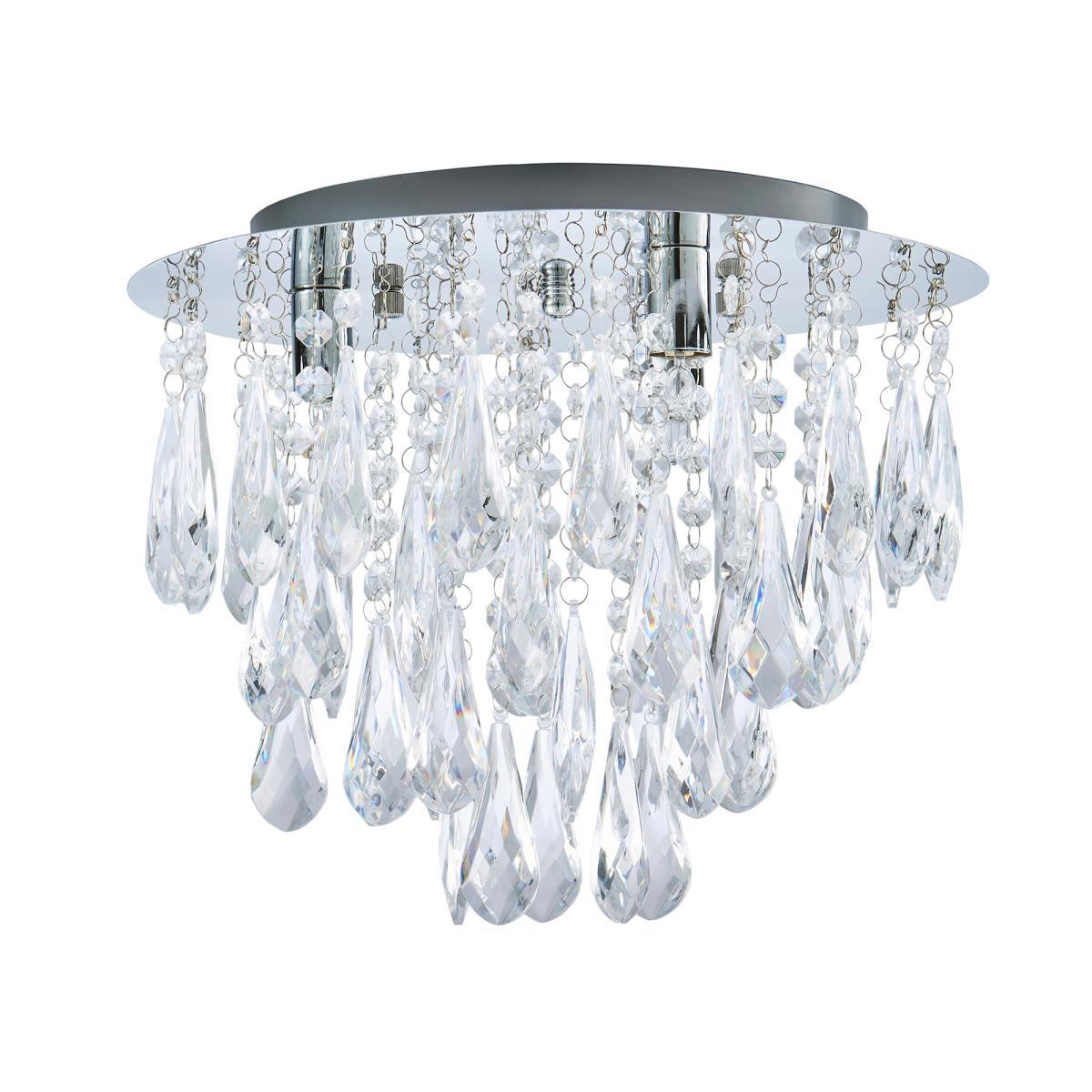 Valencia 3 Light Jewel Chrome Flush Ceiling Fitting Chrome – image 5