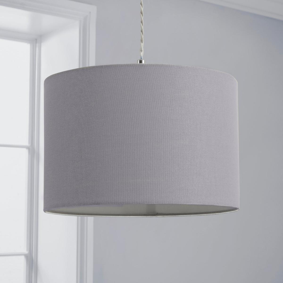 Luna Dove Grey 30cm Drum Shade Grey – image 2