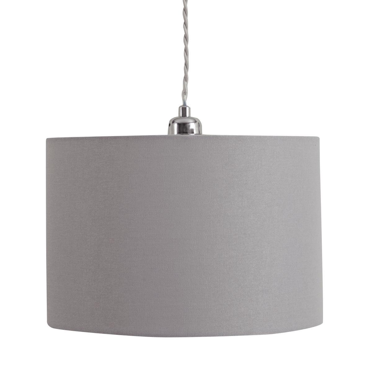 Luna Dove Grey 30cm Drum Shade Grey – image 4