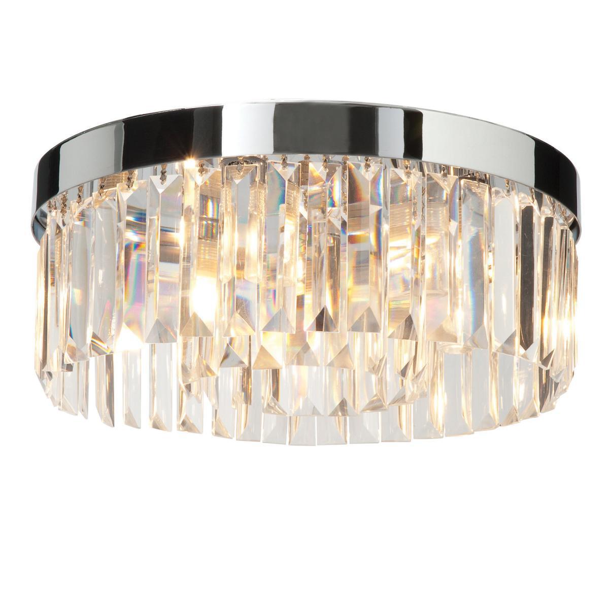 Vogue Crystal Bath 5 Light Flush Ceiling Fitting Chrome Chrome – image 3