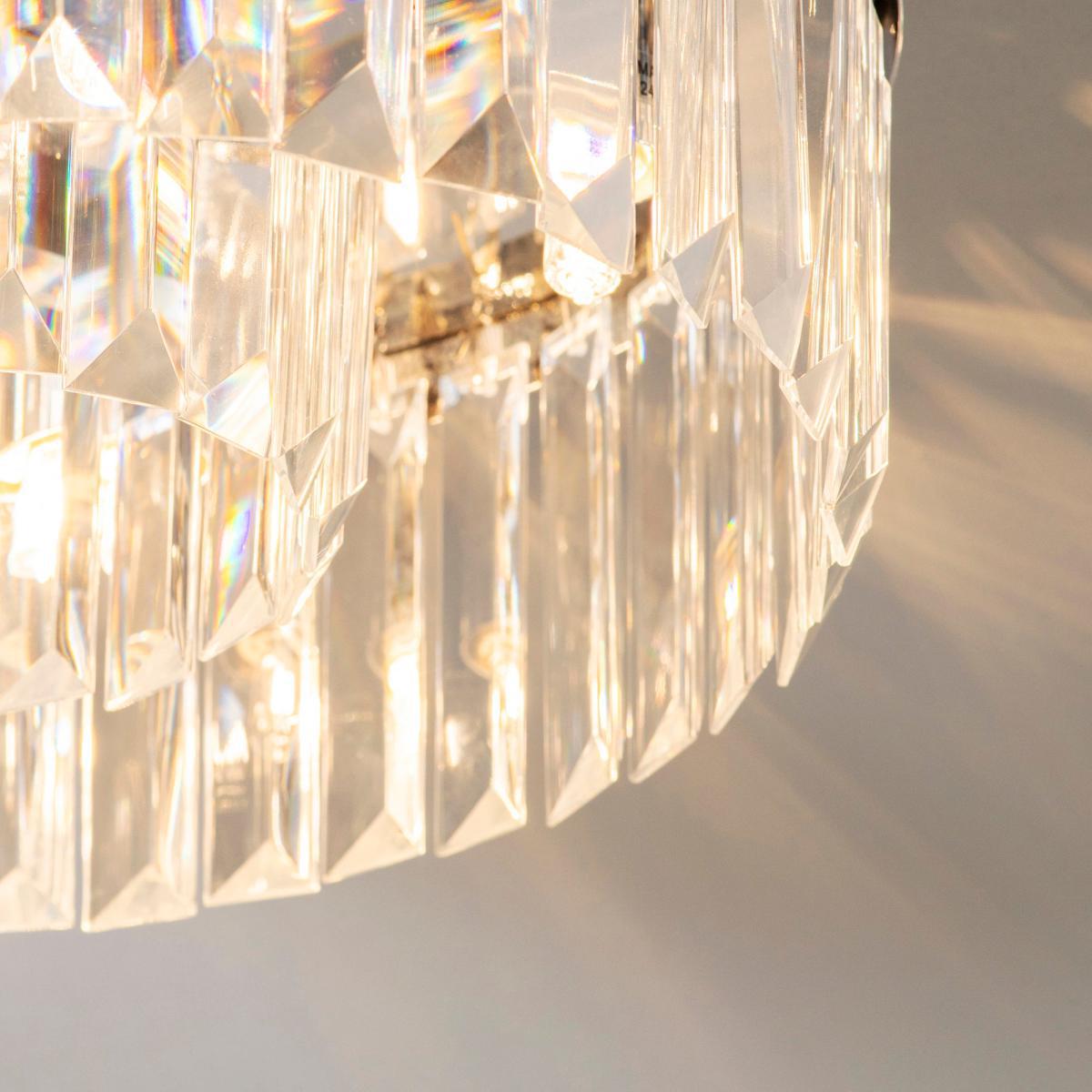 Vogue Crystal Bath 5 Light Flush Ceiling Fitting Chrome Chrome – image 4
