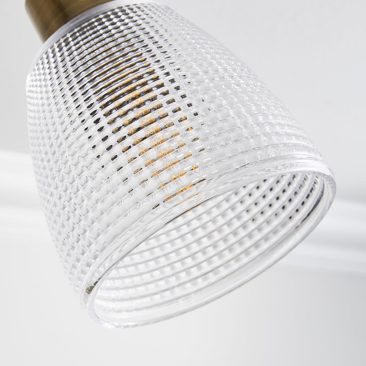 Kibworth Ribbed 4 Light Adjustable Spotlight Bar Brass – image 4