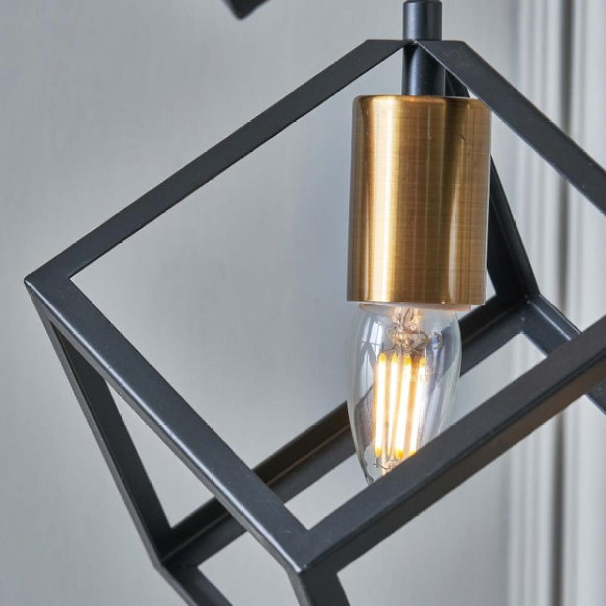 Return - Alessio Matt Black Metal 5 Light Cluster Ceiling Light – image 2