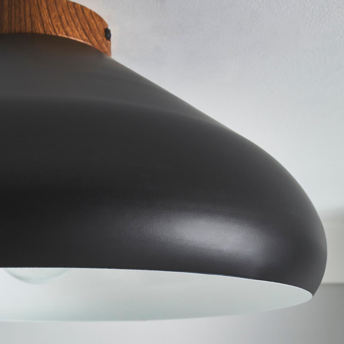 Elements Wolston 1 Light Flush Ceiling Fitting Black – image 3