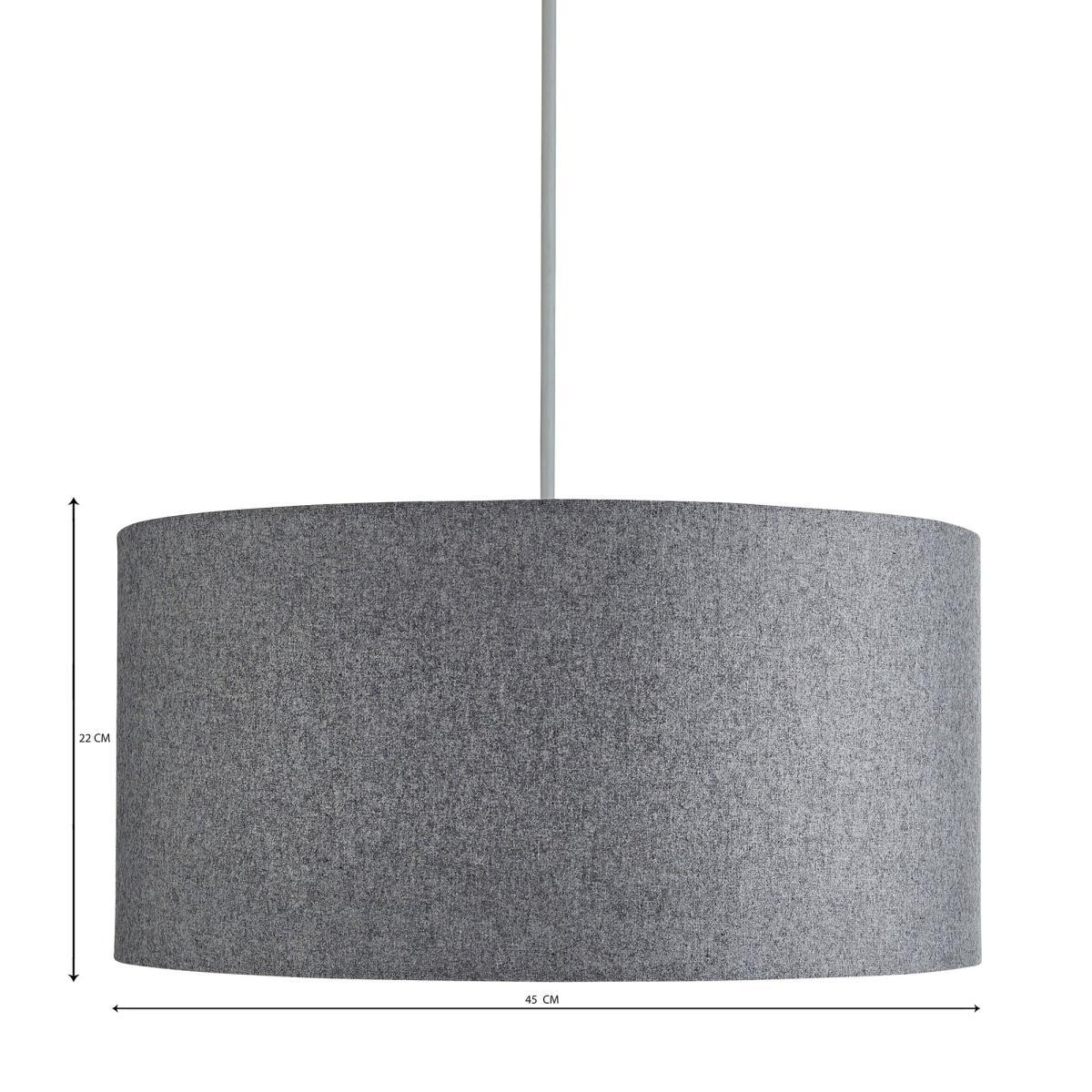 Marl Felt 45cm Grey Drum Shade Grey – image 5