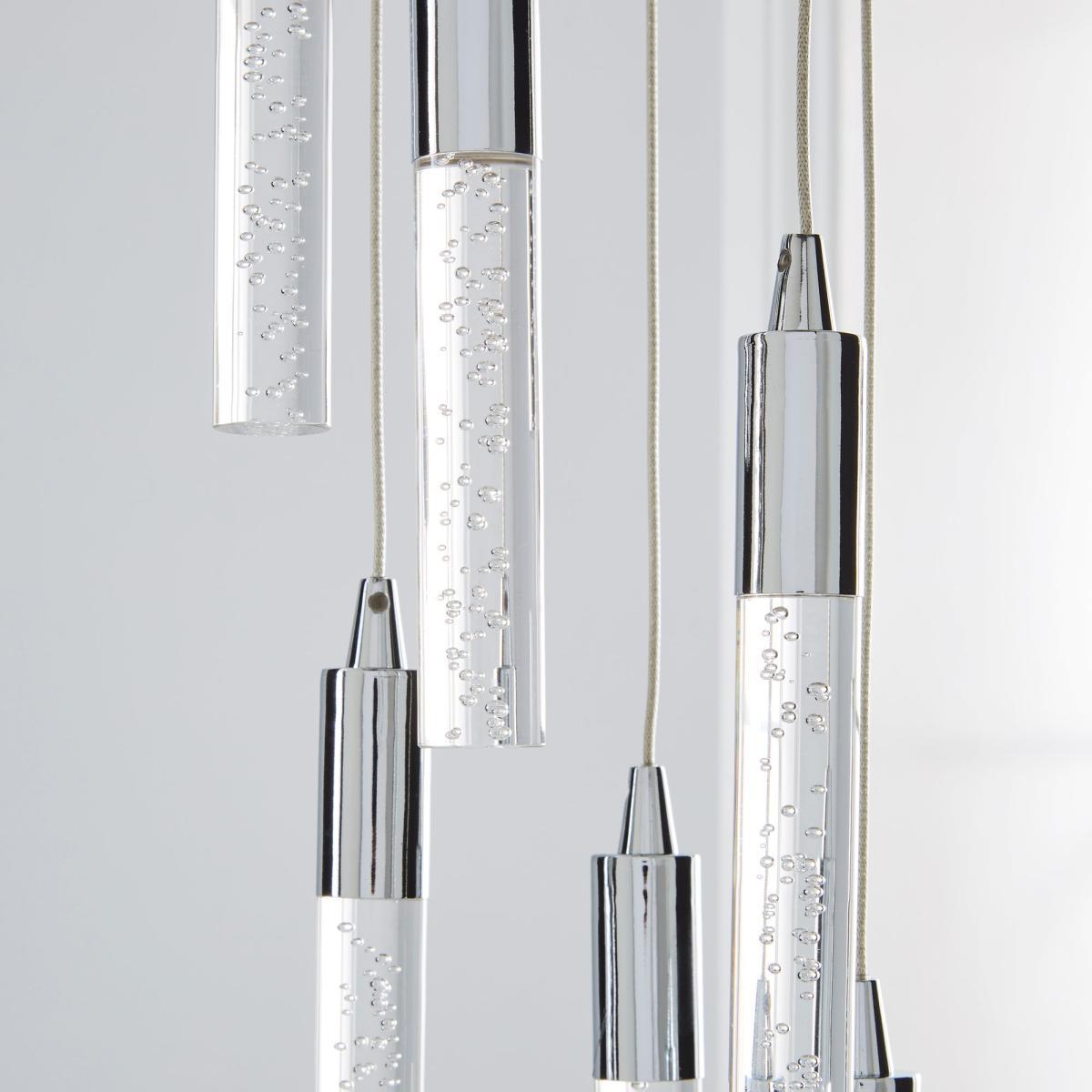 Tassani 6 Light Integrated LED Bubble Glass Cluster Ceilling Fitting Chrome – image 3