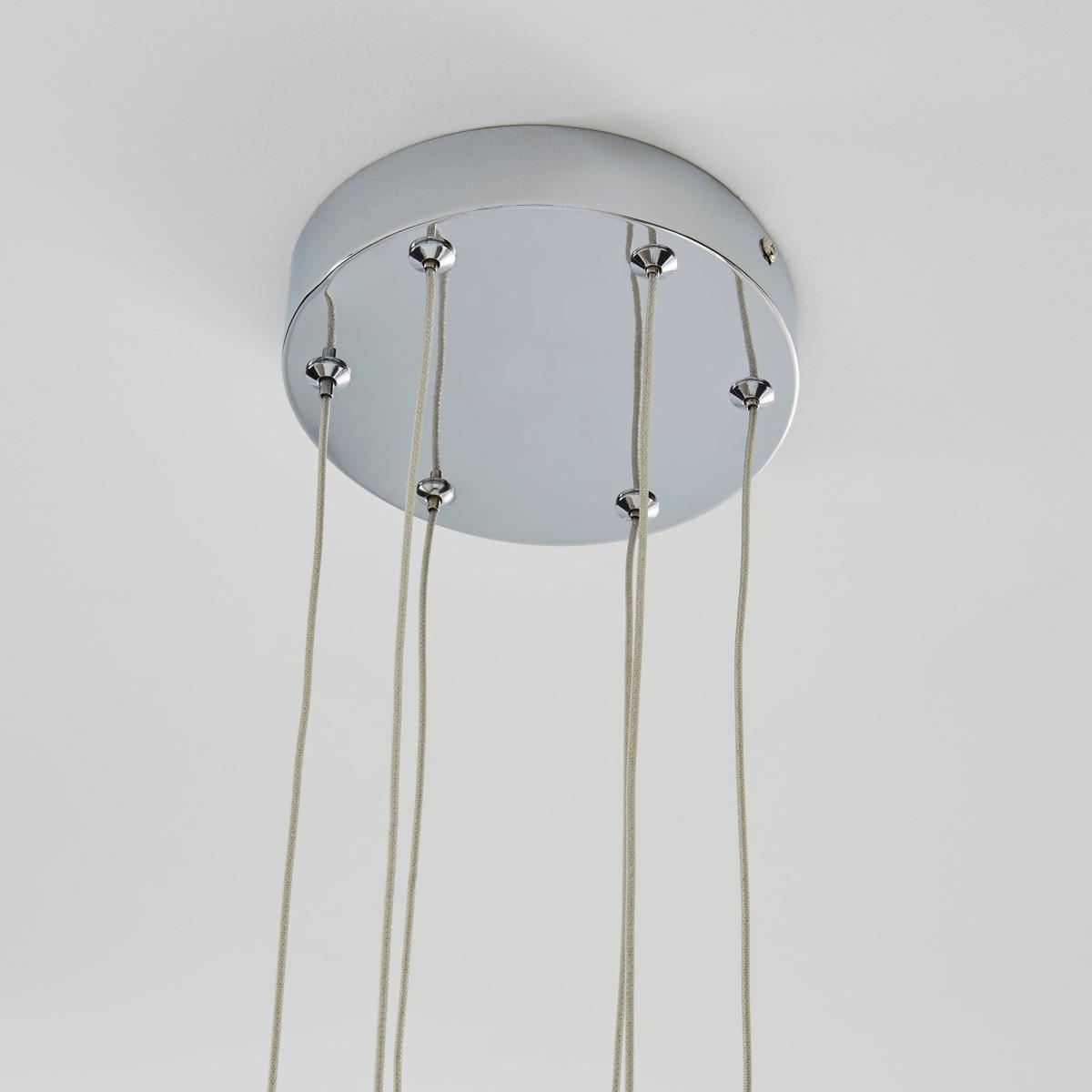 Tassani 6 Light Integrated LED Bubble Glass Cluster Ceilling Fitting Chrome – image 4