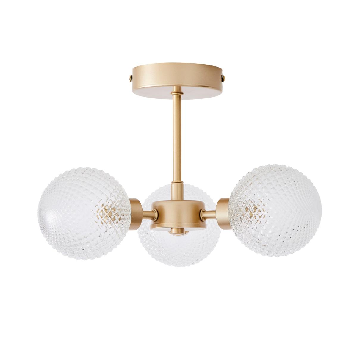 Elodie 3 Light Semi Flush Ceiling Fitting Clear – image 4