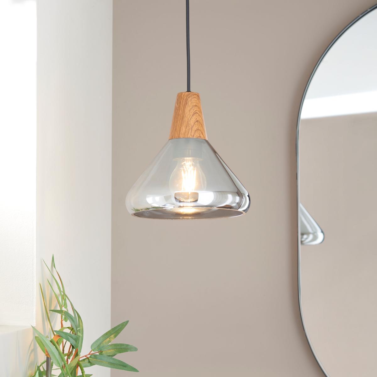 Wolston Bathroom Adjustable Pendant Light Smoke – image 1